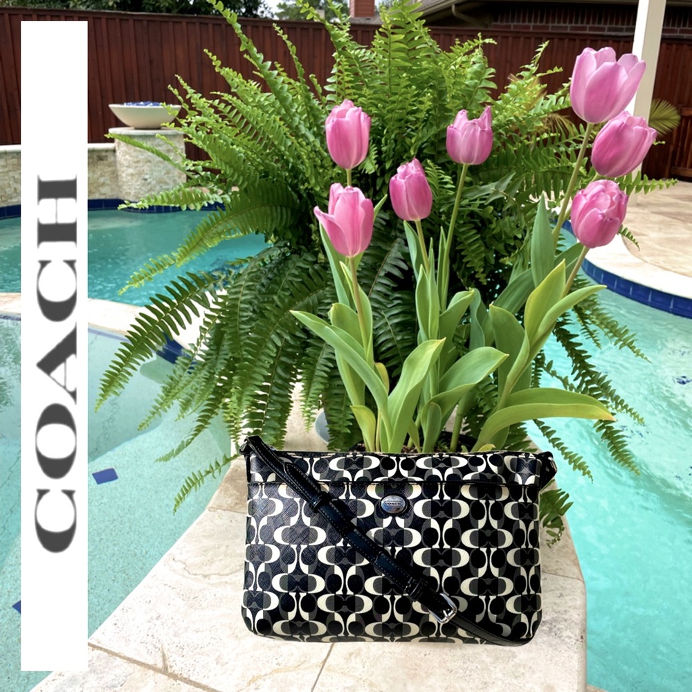 Coach Peyton Dream C Pattern w/Adjustable Length Crossbody Bag. Silver-Toned HW